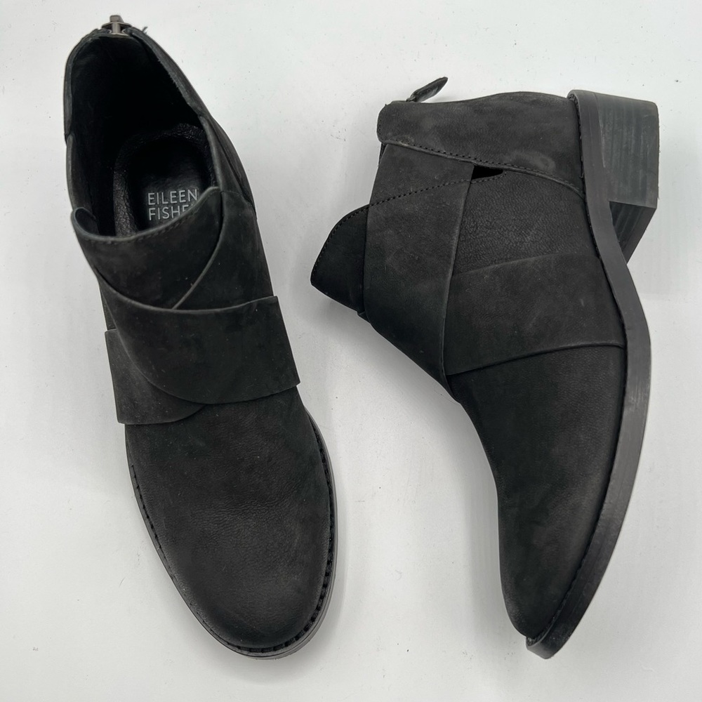 Eileen Fisher Kay Leather Ankle Boots